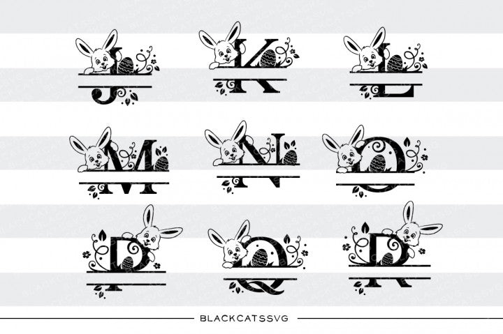 Download Easter Split font with bunny and Easter egg - SVG file ...