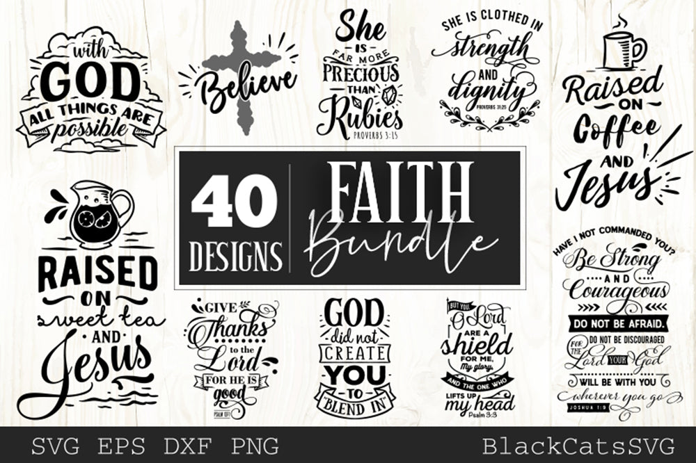 Download Faith Bundle 40 SVG files Cutting File Clipart in Svg, Eps ...
