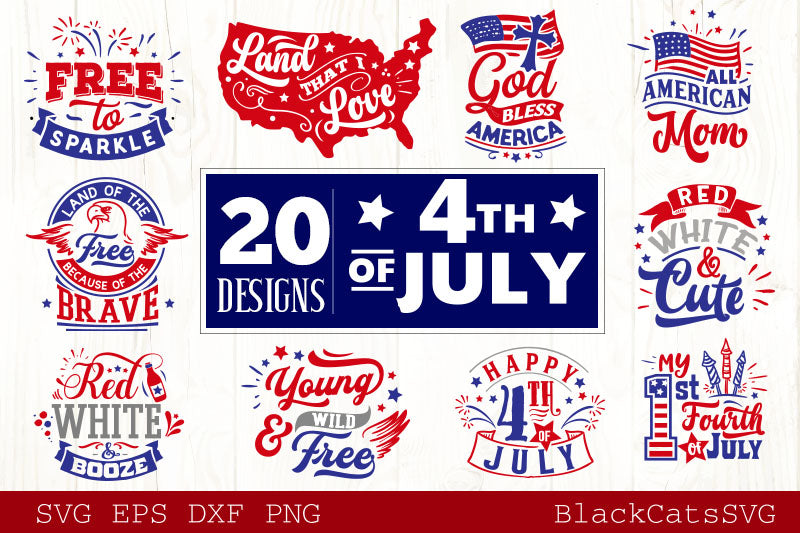 Download Fourth Of July Svg Bundle 20 Designs Independence Day Svg Bundle Blackcatssvg