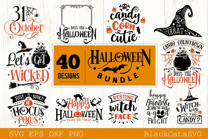 Download Halloween bundle 40 SVG files vol 2 - BlackCatsSVG
