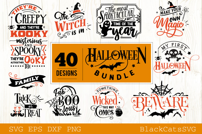 Download Halloween bundle 40 SVG files vol 2 - BlackCatsSVG