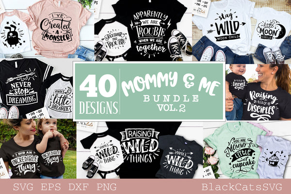 Download Mommy and me SVG bundle 40 designs vol 2 - BlackCatsSVG