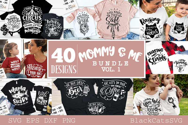 Download Mommy And Me Svg Bundle 40 Designs Blackcatssvg