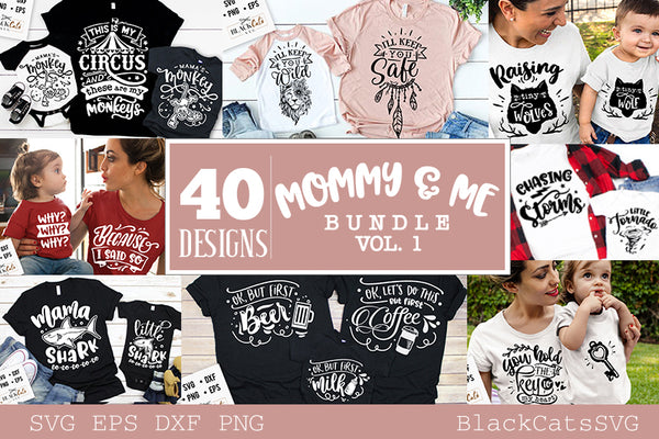 Download Mommy and me SVG bundle 40 designs - BlackCatsSVG