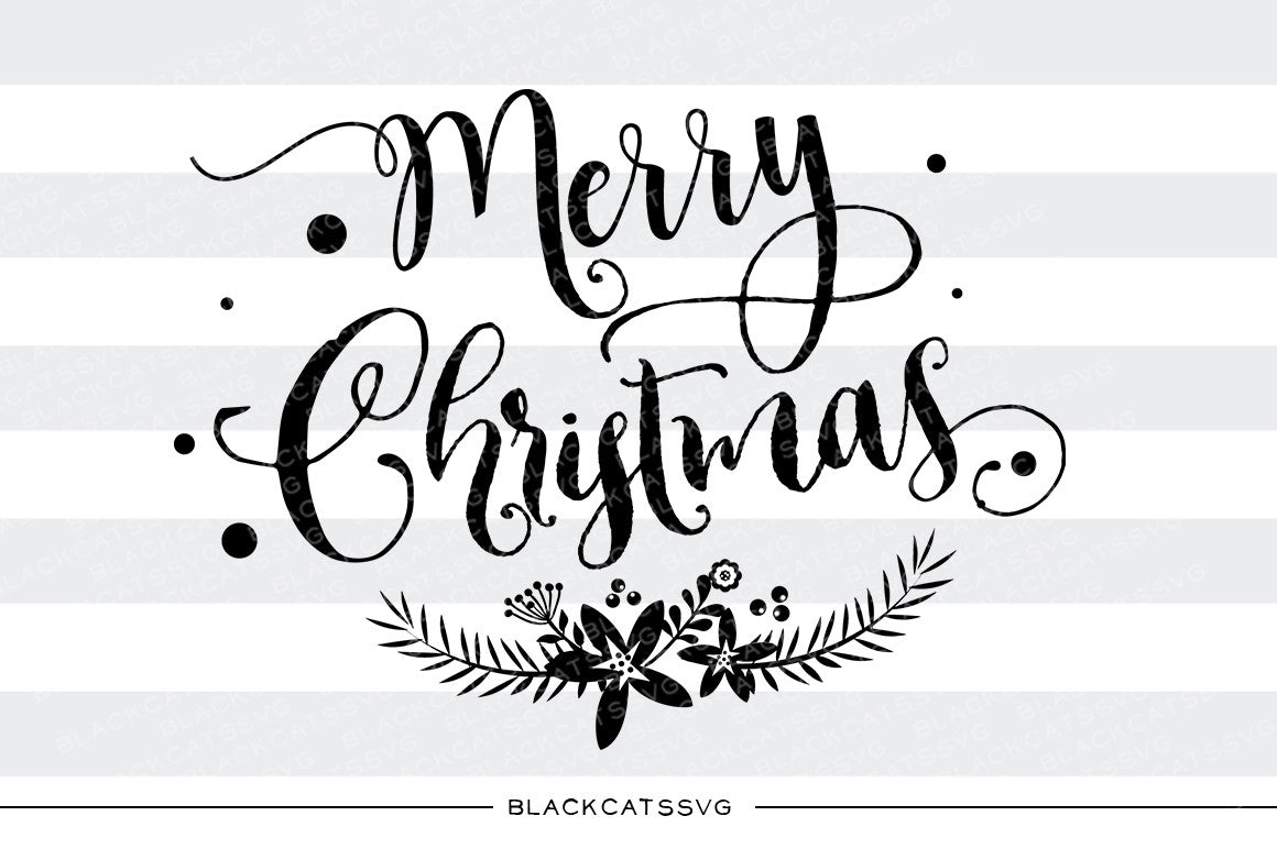 Download Merry Christmas - SVG cutting file - BlackCatsSVG