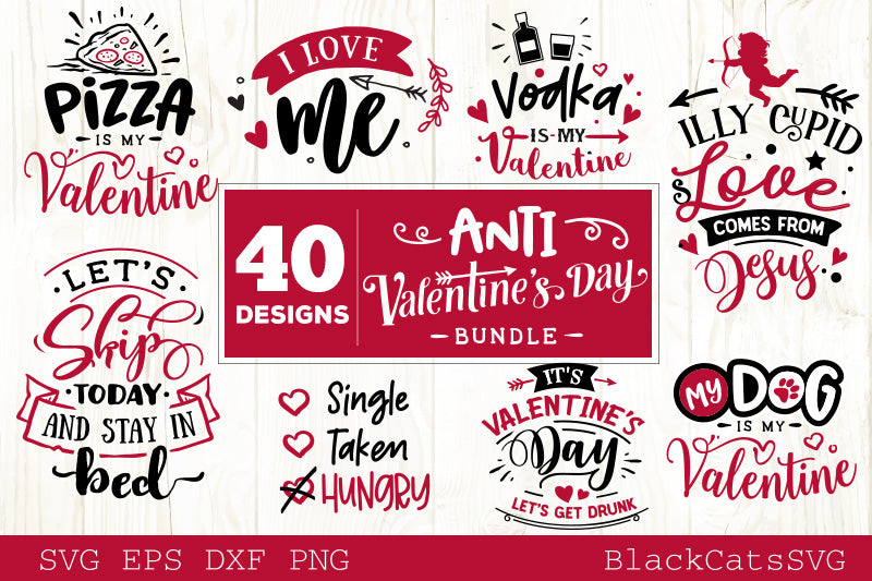 Download Anti Valentines Day SVG bundle 40 designs - BlackCatsSVG