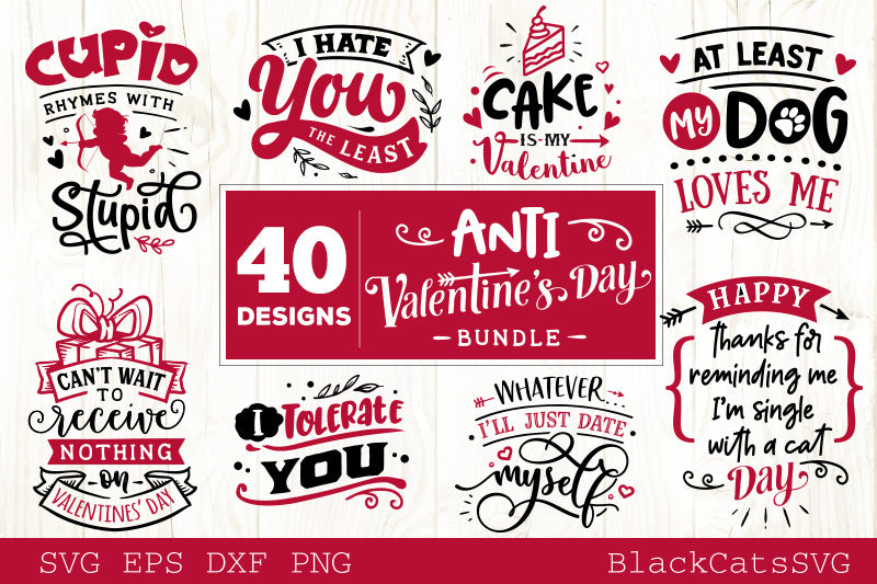 Download Anti Valentines Day SVG bundle 40 designs - BlackCatsSVG