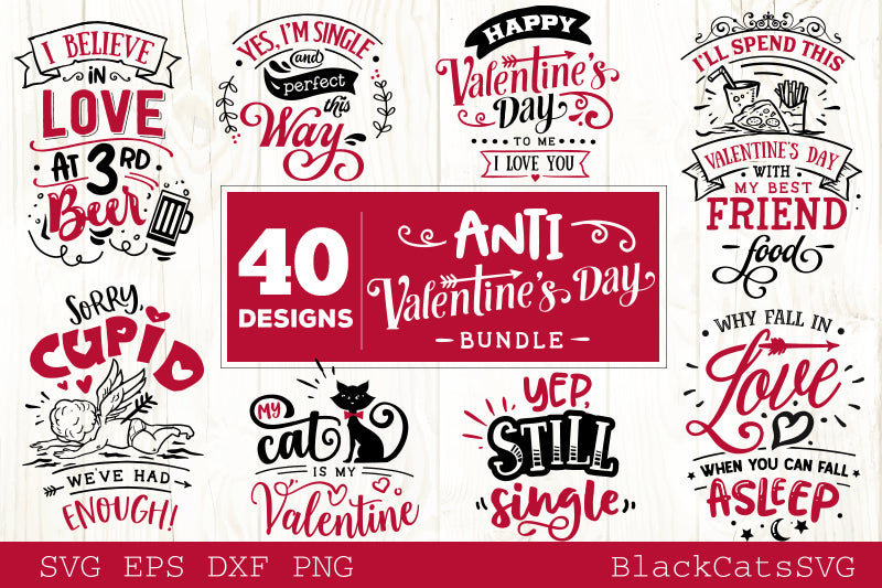 Download Anti Valentines Day SVG bundle 40 designs - BlackCatsSVG