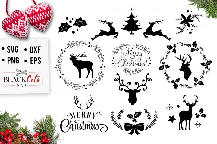 Download Christmas SVG pack cutting file - BlackCatsSVG