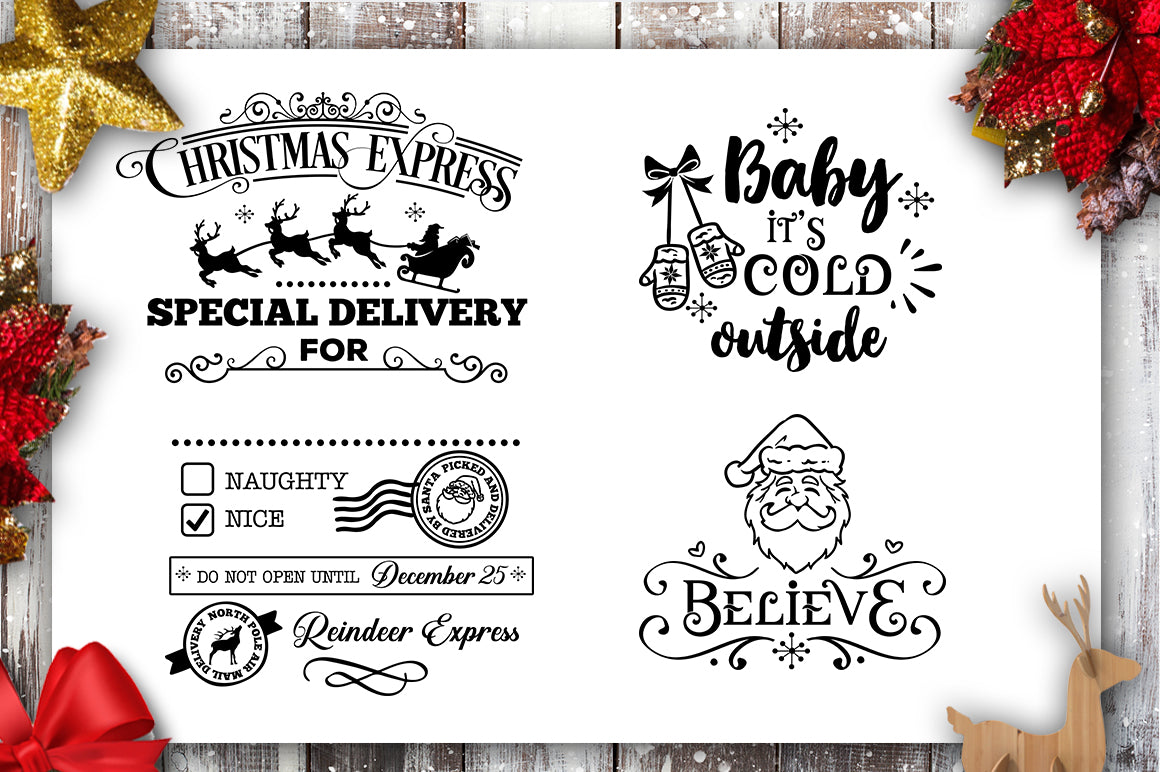 Download Flash Sale Christmas bundle 40 SVG file Cutting File Clipart in Svg, E - BlackCatsSVG