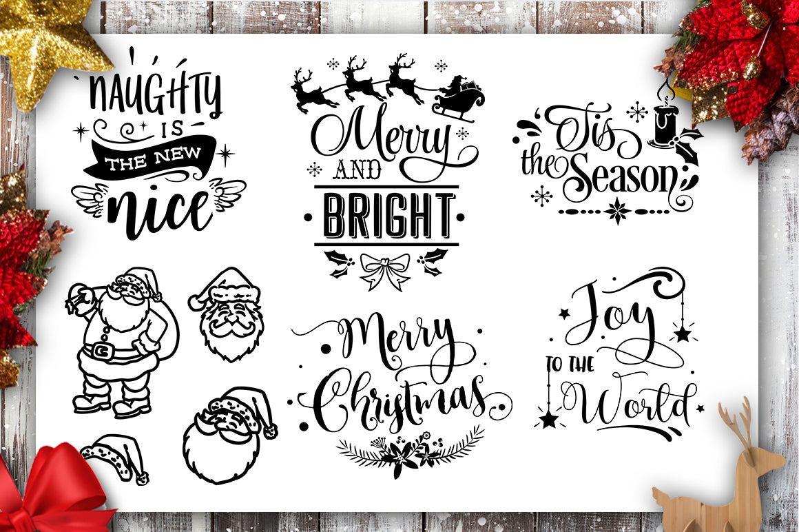 Christmas bundle 40 SVG file Cutting File Clipart in Svg ...