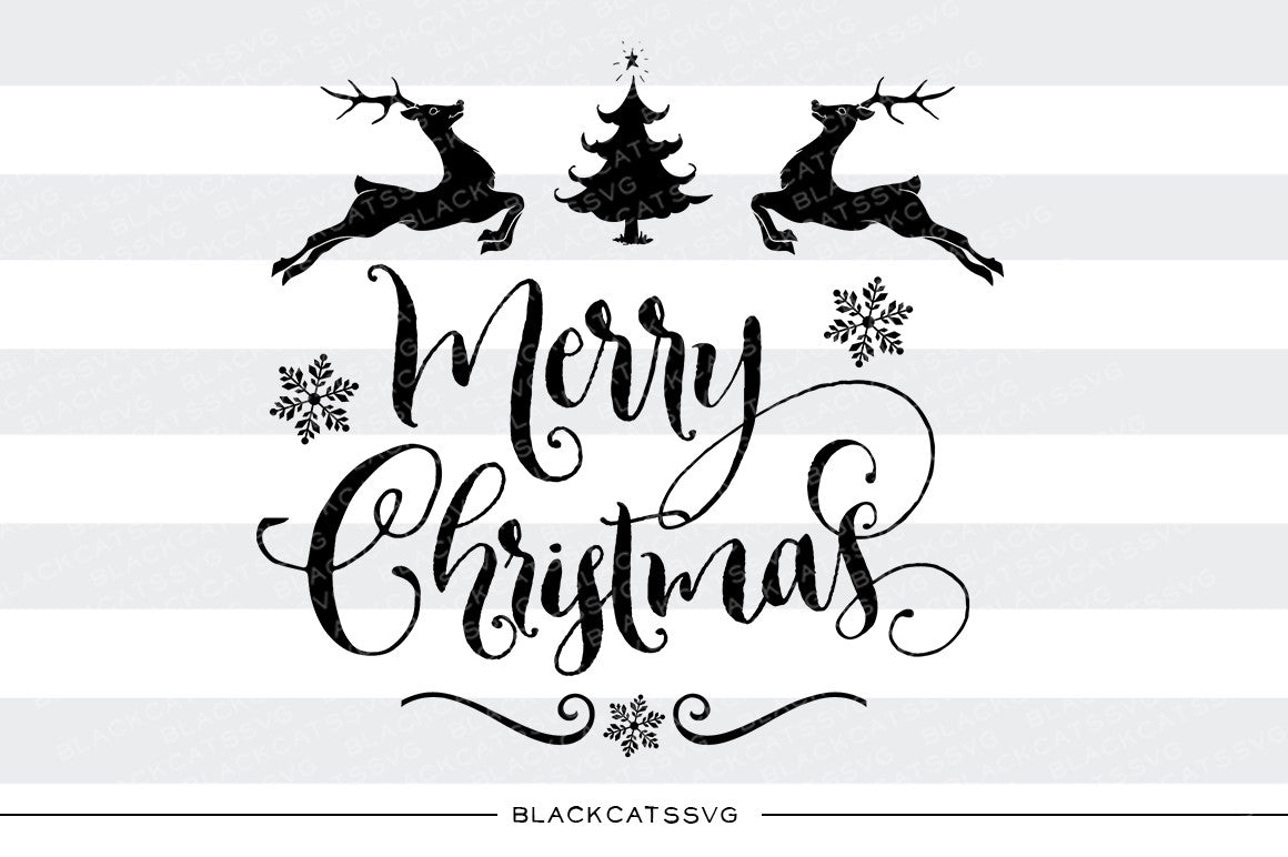 Download Merry Christmas - SVG cutting file - BlackCatsSVG