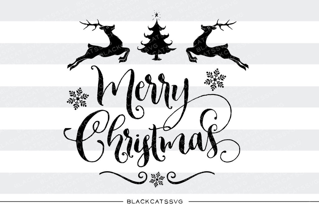 Merry Christmas - SVG cutting file – BlackCatsSVG