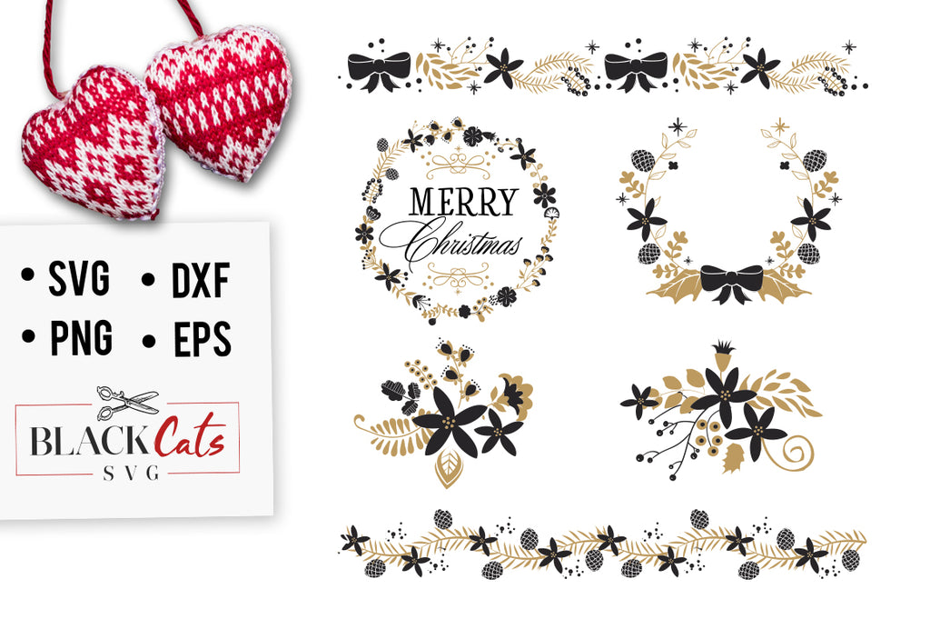 Download Christmas Frames Svg Pack Blackcatssvg