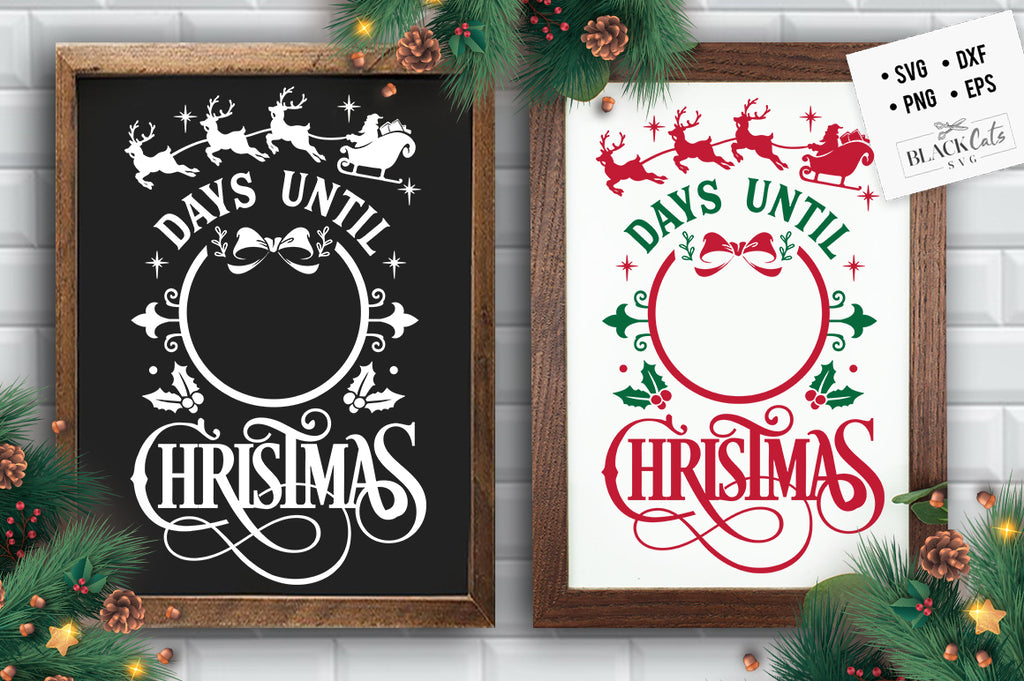 Days until Christmas countdown SVG FREE Christmas SVG – BlackCatsSVG