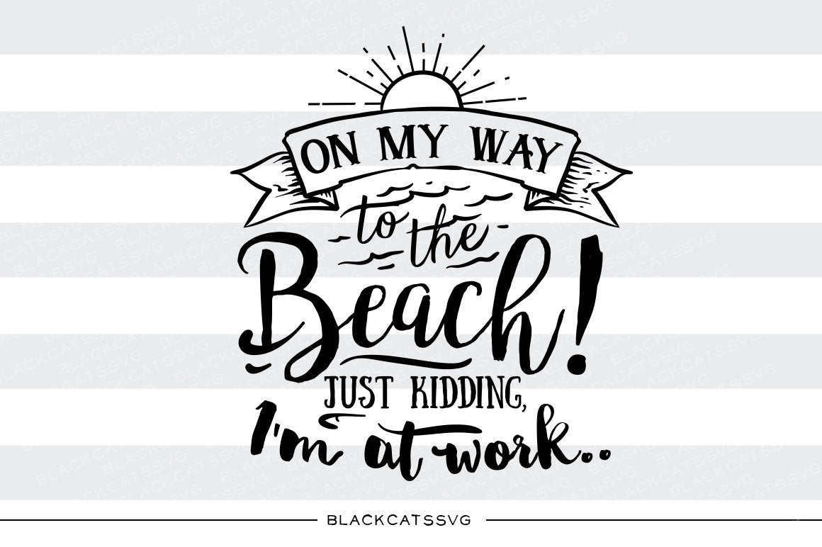 Download On my way to the beach - SVG file Cutting File Clipart in Svg, Eps, Dx - BlackCatsSVG