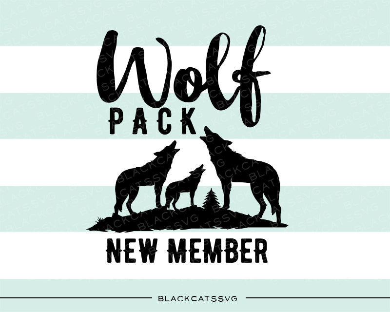 Download Wolf Pack New Member Three Wolves Svg File Cutting File Clipart In Blackcatssvg
