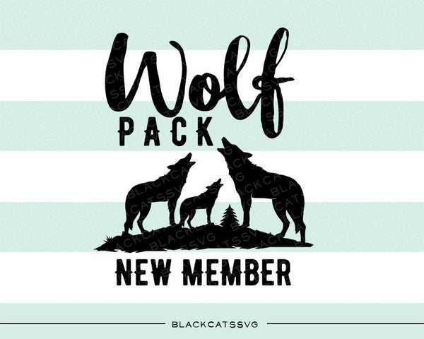 Download Wolf pack new member - three wolves - SVG file Cutting File Clipart in - BlackCatsSVG