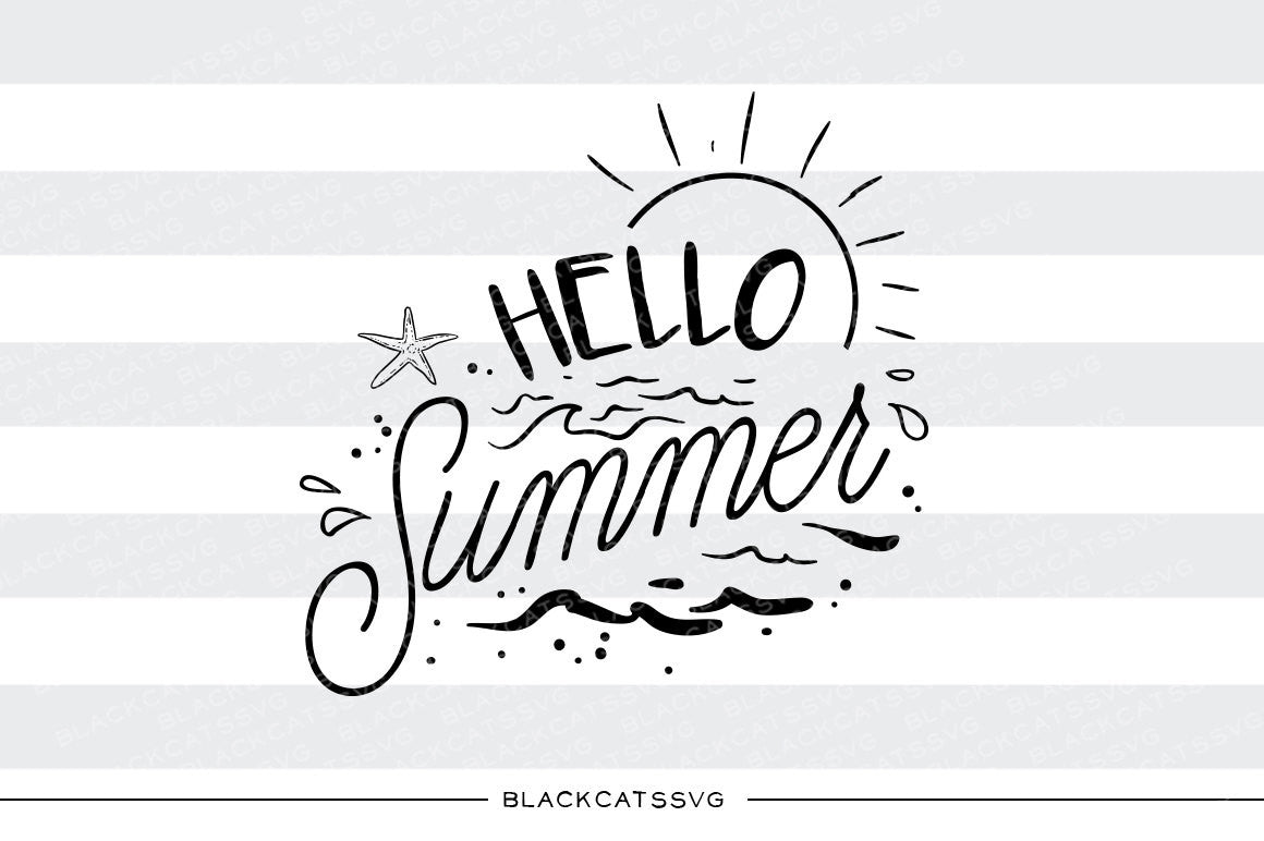 Hello Summer - SVG file Cutting File Clipart in Svg, Eps ...