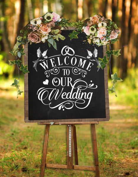 Download Welcome to our wedding sign SVG file Cutting File Clipart in Svg, Eps, - BlackCatsSVG