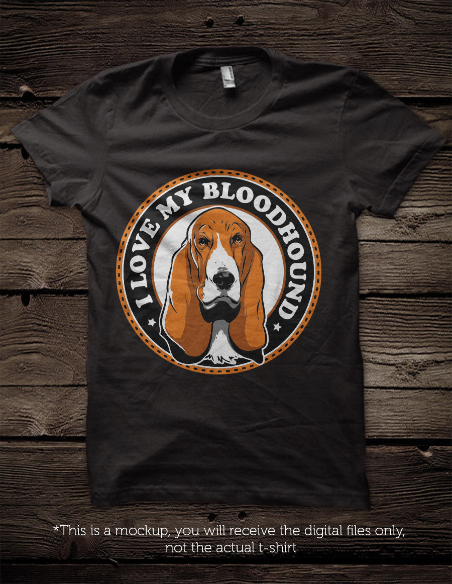 Download I love my Bloodhound - SVG file Cutting File Clipart in ...