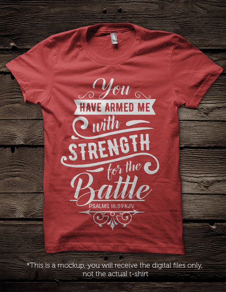 Download You have armed me with strength for the battle SVG file ...