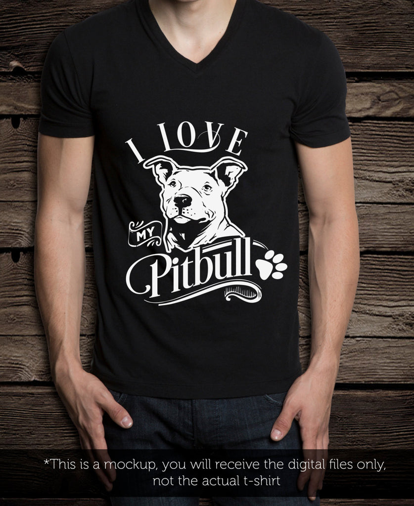 Download I Love My Pitbull Svg File Cutting File Clipart In Svg Eps Dxf Pn Blackcatssvg