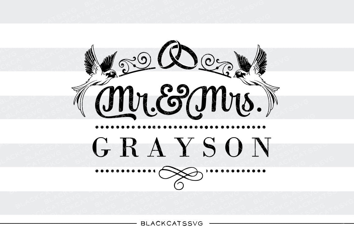 Download Mr and Mrs with space for name SVG file Cutting File ...