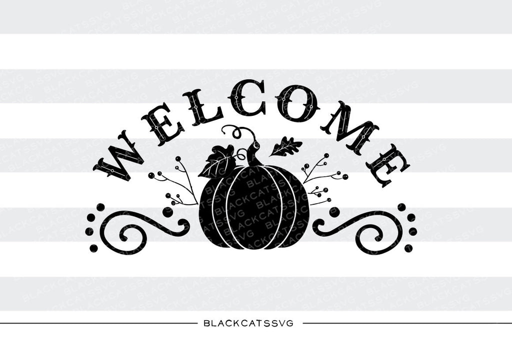 Download Pumpkin - welcome sign - SVG file Cutting File Clipart in ...