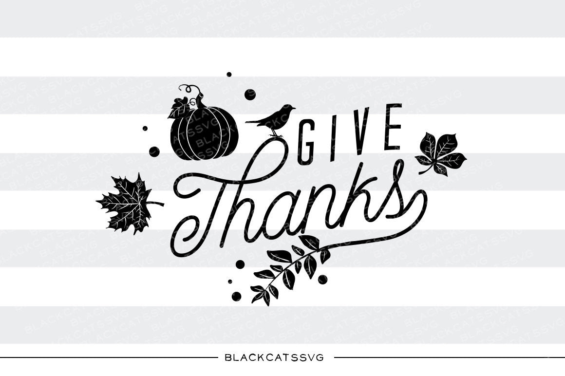 Download Give thanks - SVG file Cutting File Clipart in Svg, Eps ...