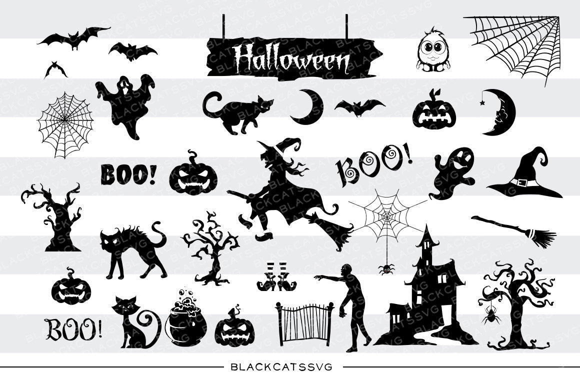 Big pack for Halloween - 31 SVG file Cutting File Clipart ...