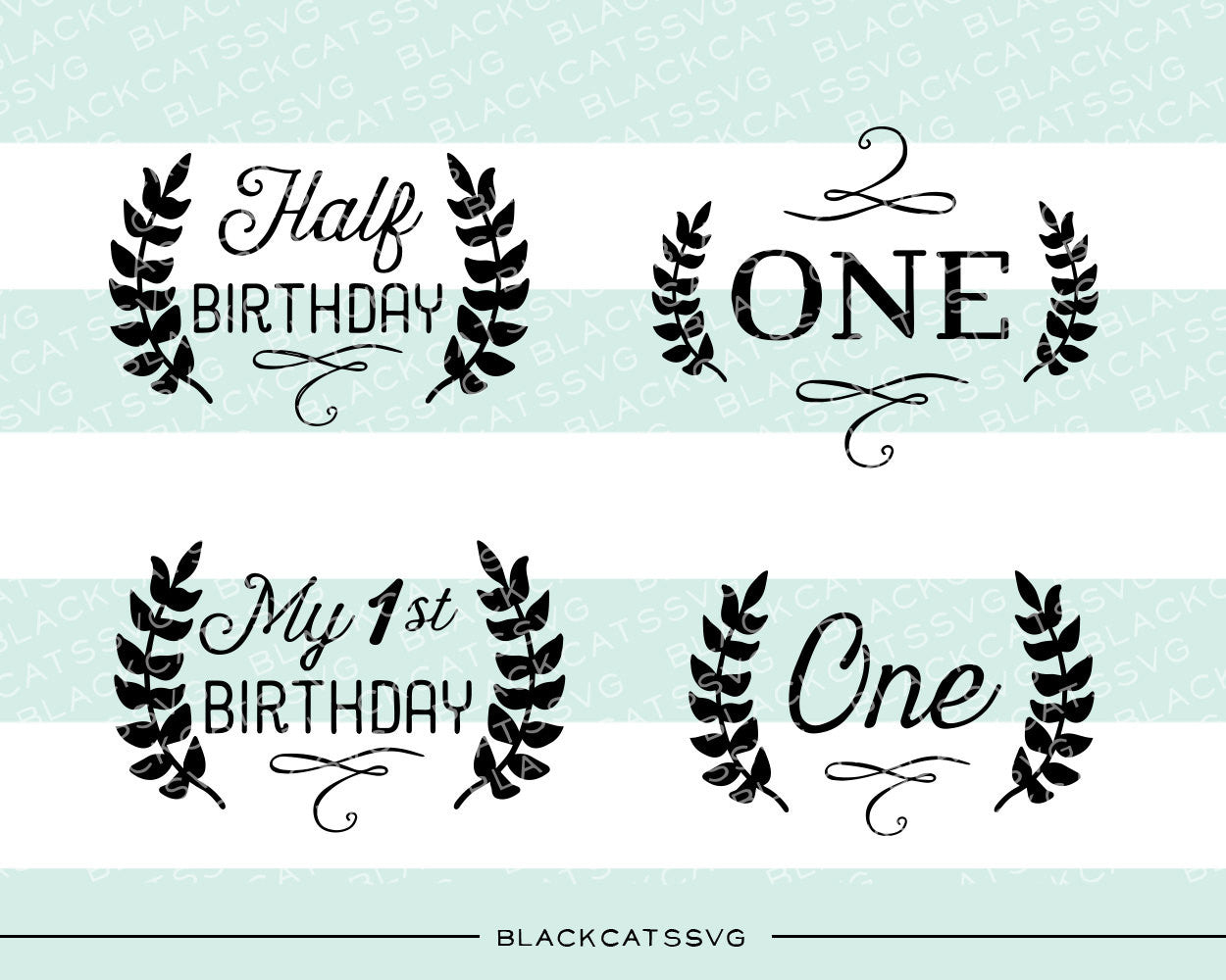 Download Half birthday one milestones SVG file Cutting File Clipart in Svg, Eps - BlackCatsSVG