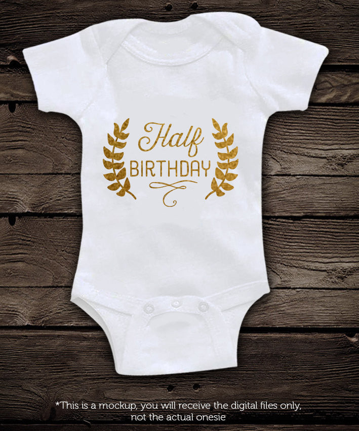 Download Half birthday one milestones SVG file Cutting File Clipart in Svg, Eps - BlackCatsSVG