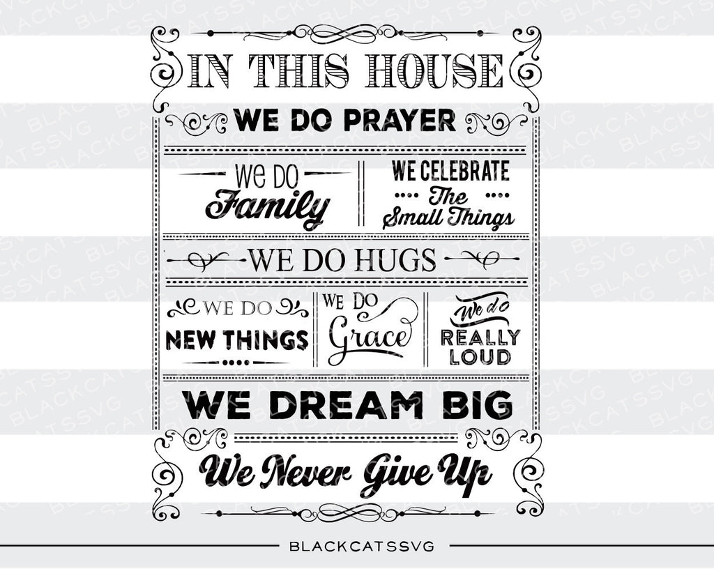 Download In this house quotes - SVG file Cutting File Clipart in ...