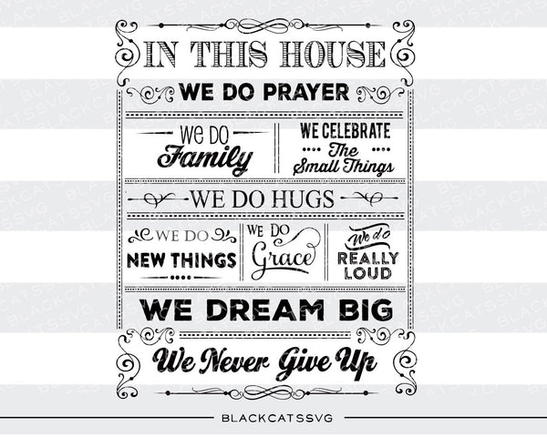 Download In this house quotes - SVG file Cutting File Clipart in ...