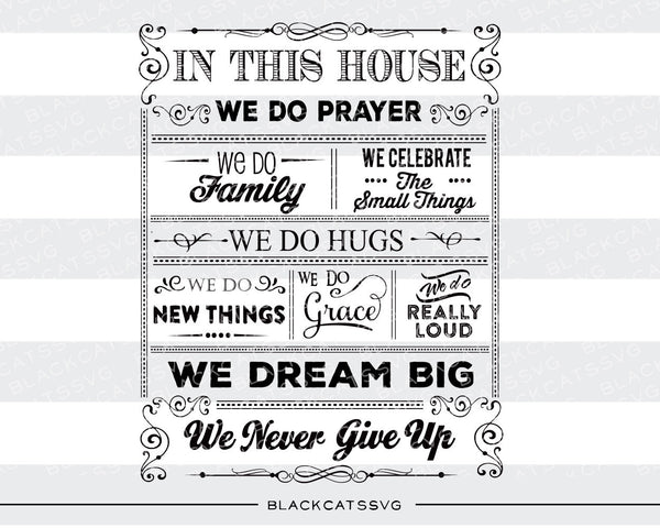 In this house quotes - SVG file Cutting File Clipart in ...