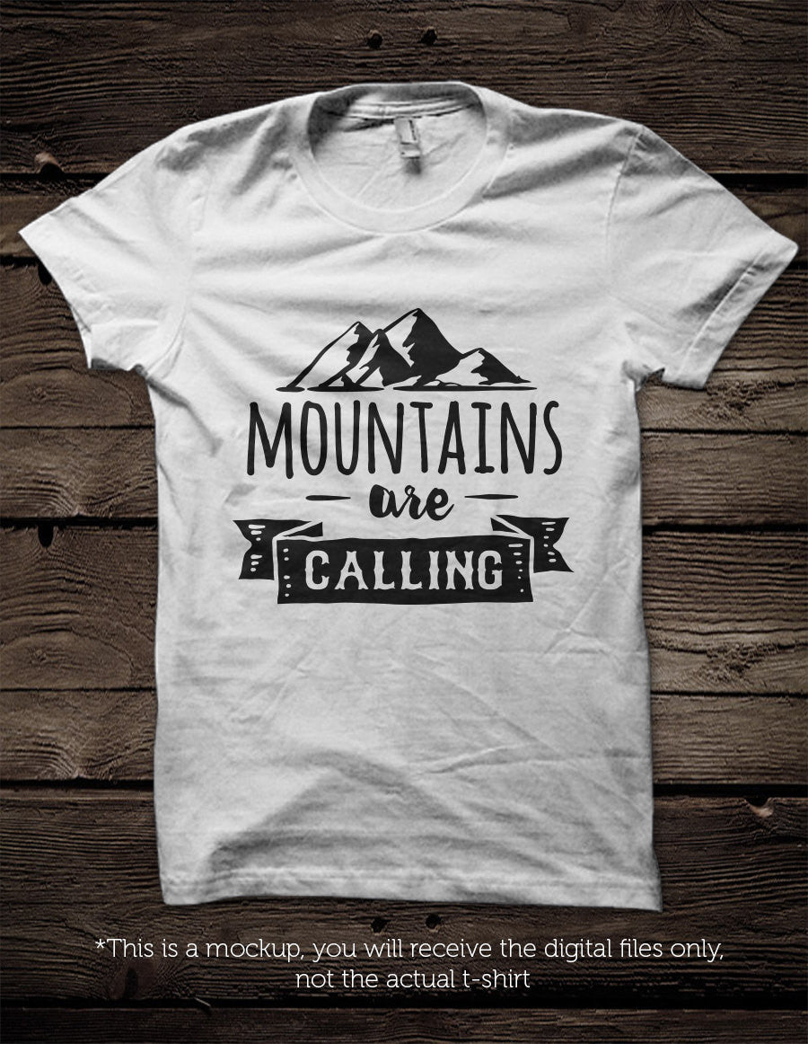 Download Mountains are calling - SVG file Cutting File Clipart in ...