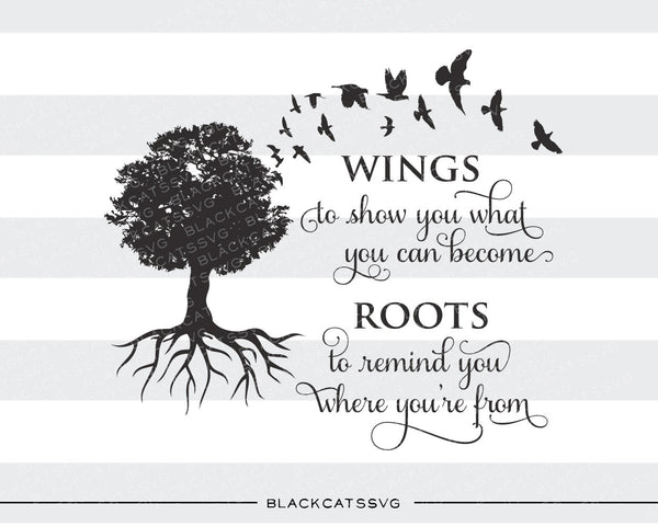 Wings and Roots family tree - SVG file Cutting File ...
