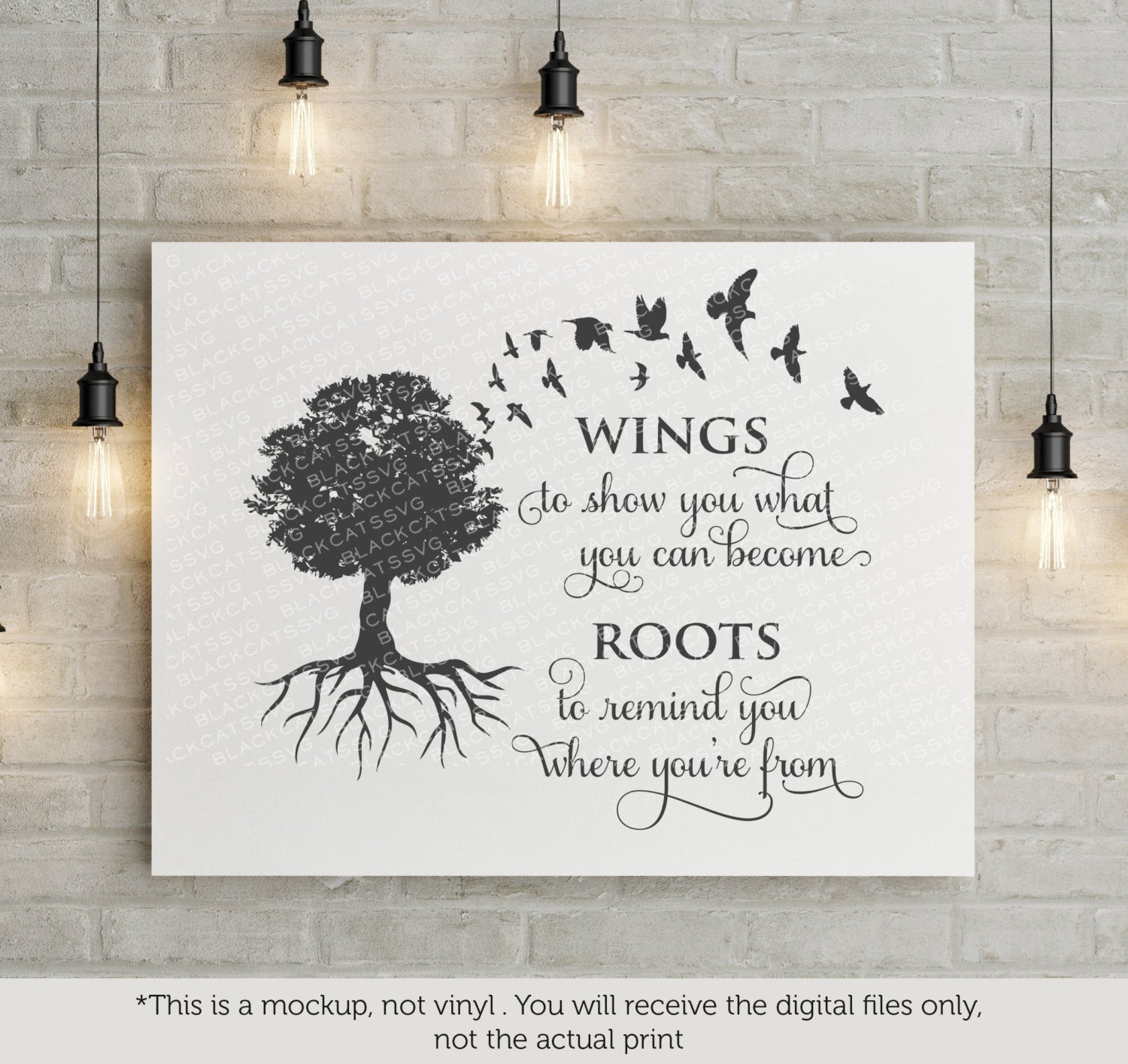 Wings and Roots family tree - SVG file Cutting File ...