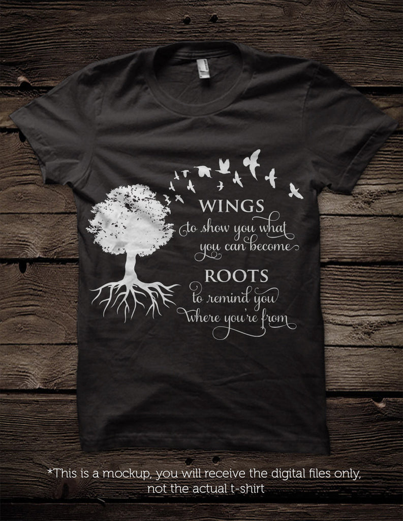 Wings and Roots family tree - SVG file Cutting File ...