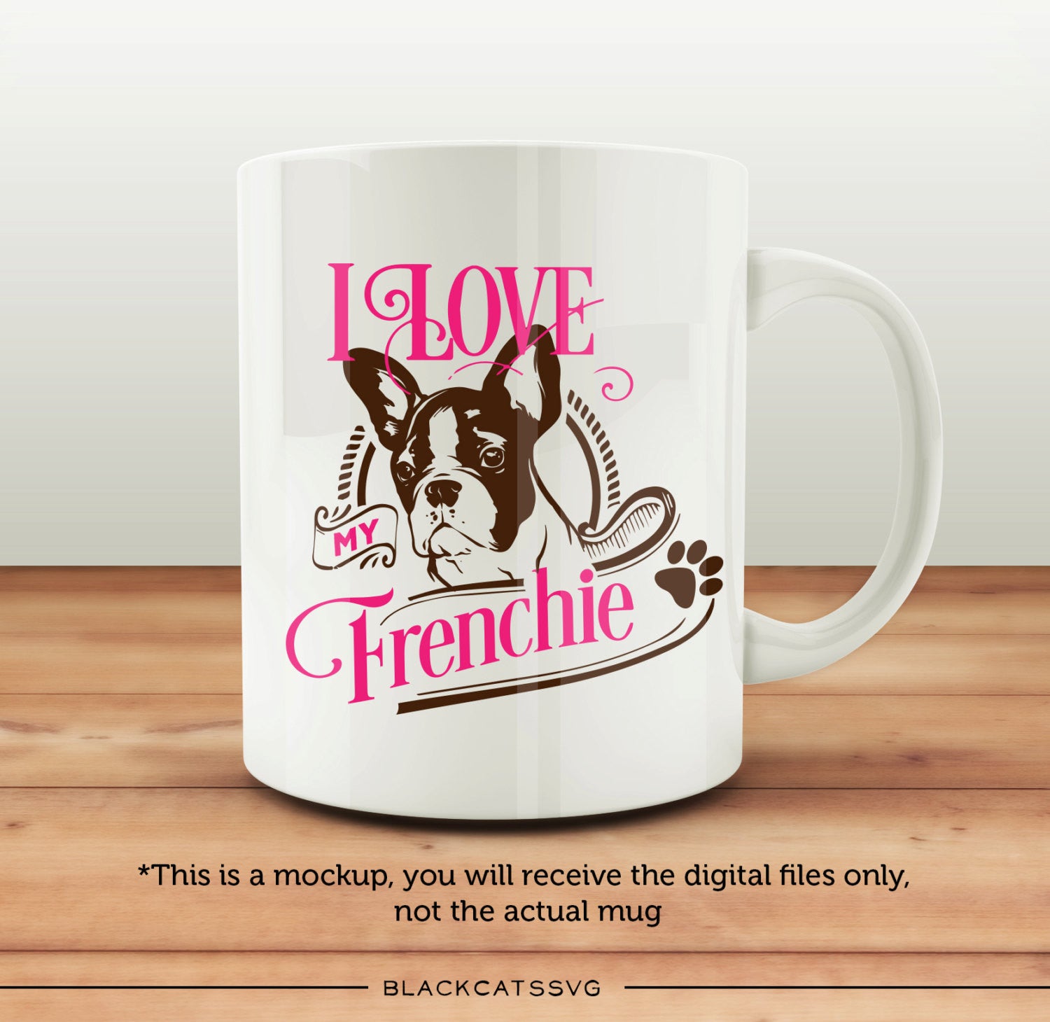 Download I love my french bulldog - SVG file Cutting File Clipart ...