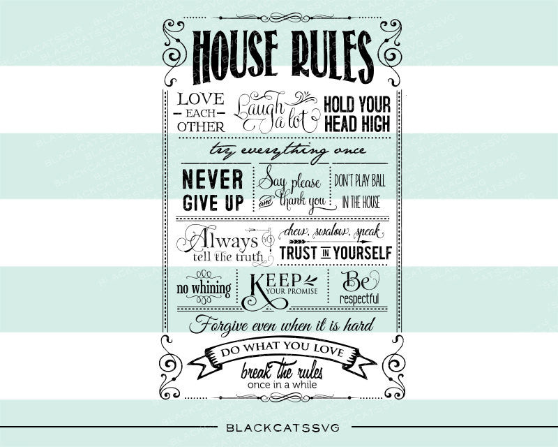 Download House rules - SVG file Cutting File Clipart in Svg, Eps ...