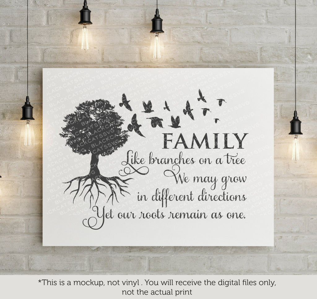 Download Family Tree Svg File Cutting File Clipart In Svg Eps Dxf Png For Blackcatssvg SVG, PNG, EPS, DXF File