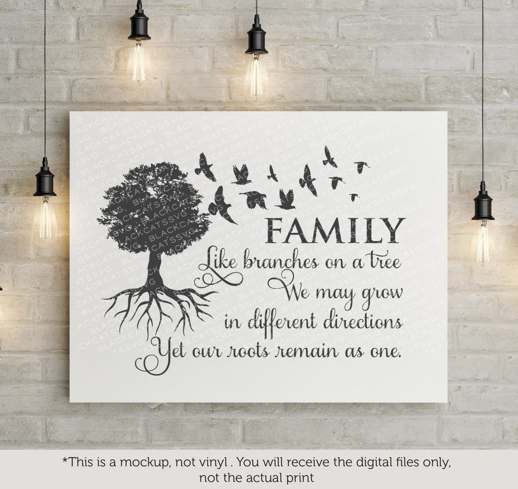 Download Family Tree Svg File Cutting File Clipart In Svg Eps Dxf Png For Blackcatssvg