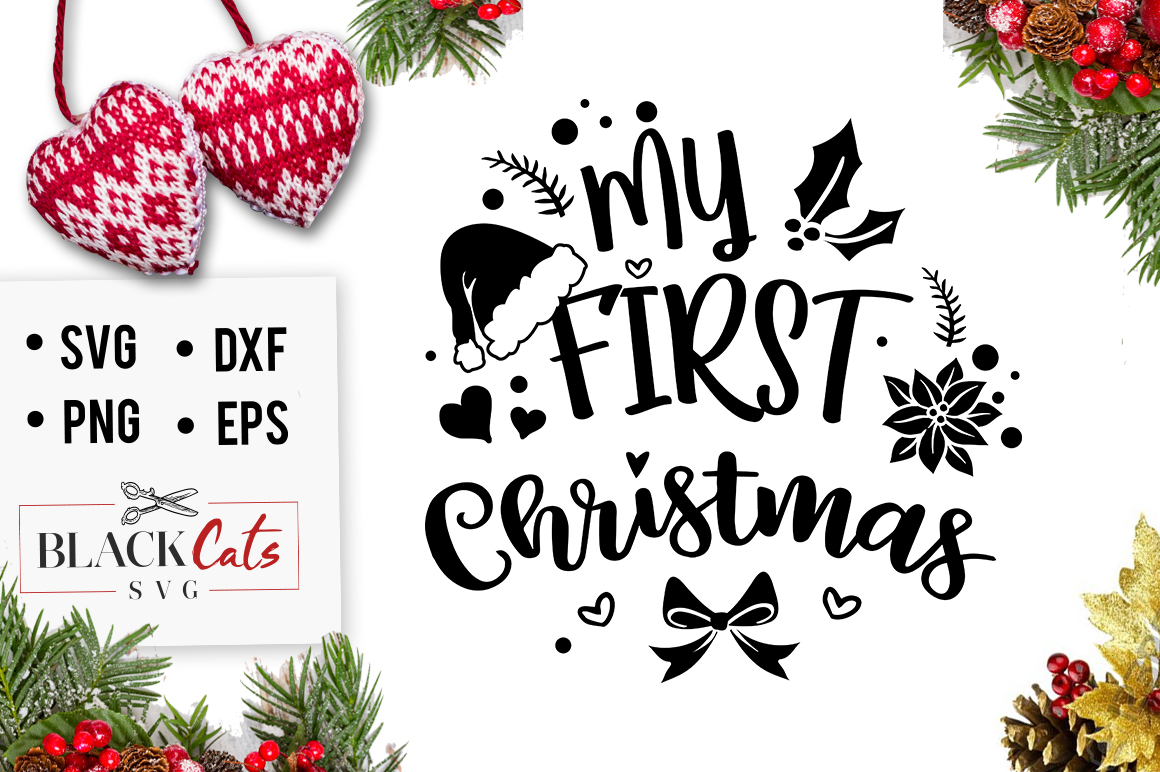 Download My first Christmas SVG cutting file - BlackCatsSVG