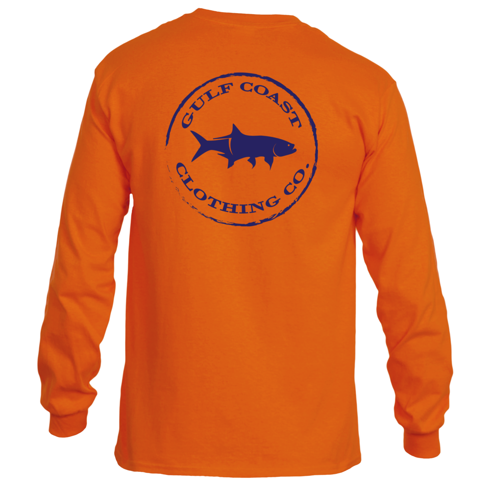 Gulf Coast Clothing Co. Long Sleeve Authentic Gulf Coast Orange Tee