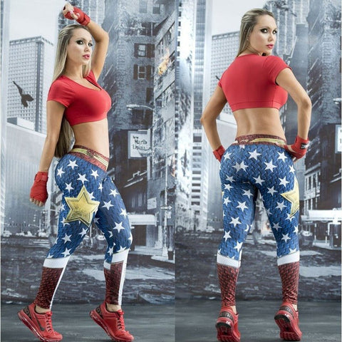 wonder woman gym leggings