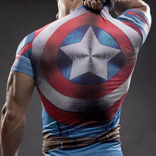 Captain America Dry-Fit Shirt – Gym Super Heroes