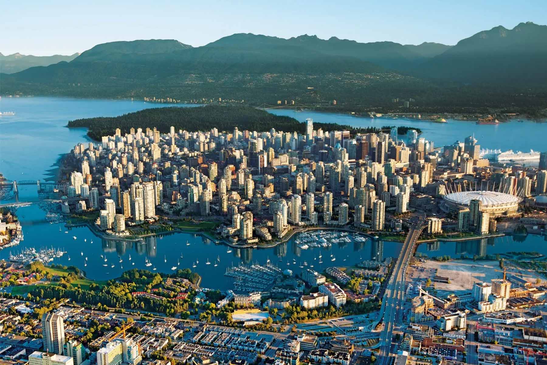 Ariel view of Vancouver - Canada