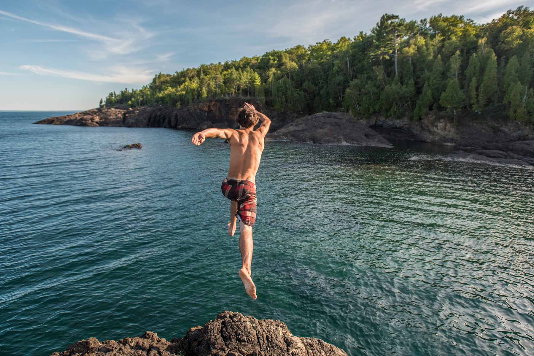 Black Rocks of Presque Isle Park in Marquette, Michigan.